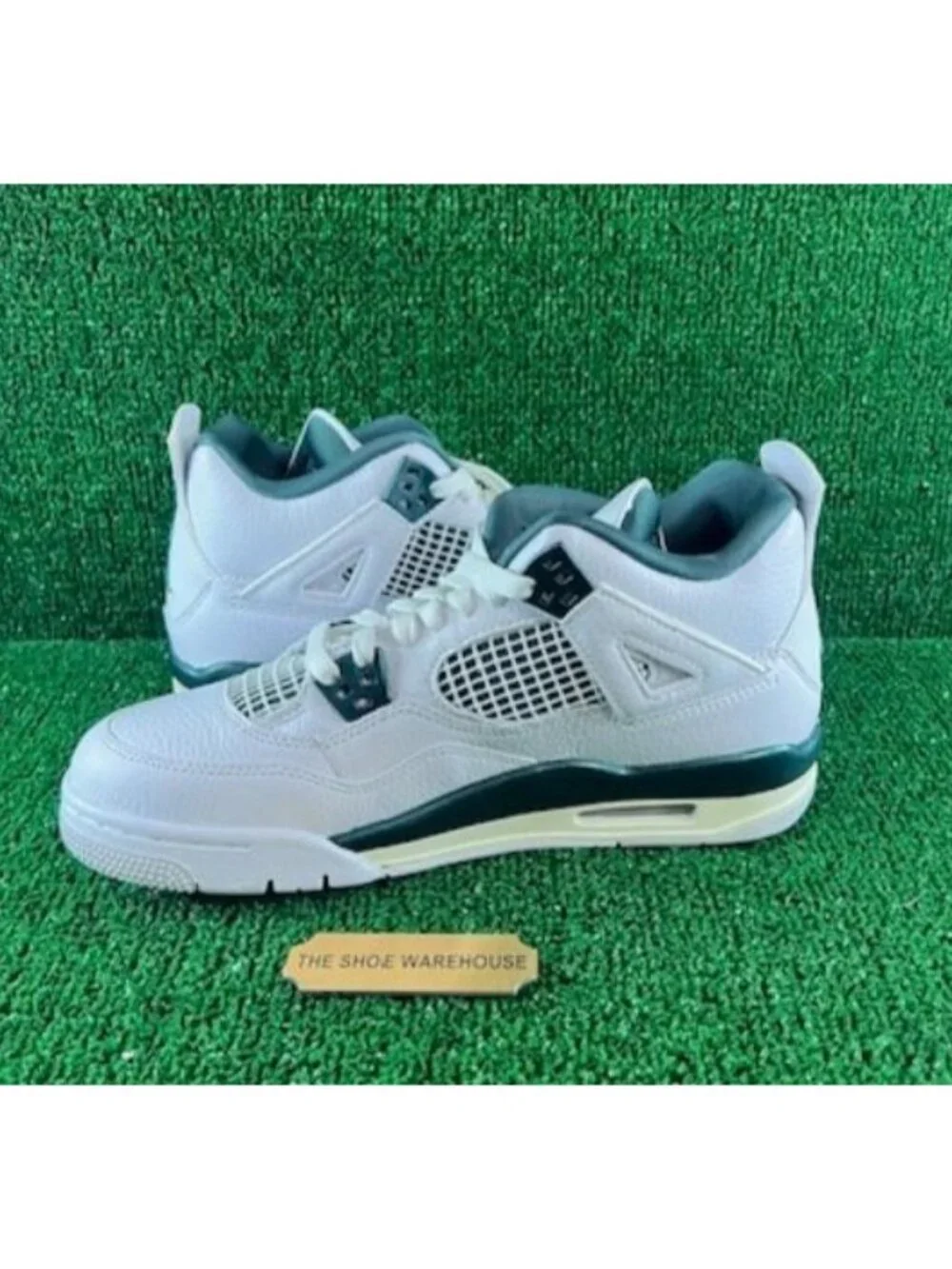 Nike Air Jordan 4 Retro White Green B-GRADE Shoe FQ8213-103 Size 7Y / WMNS 8.5